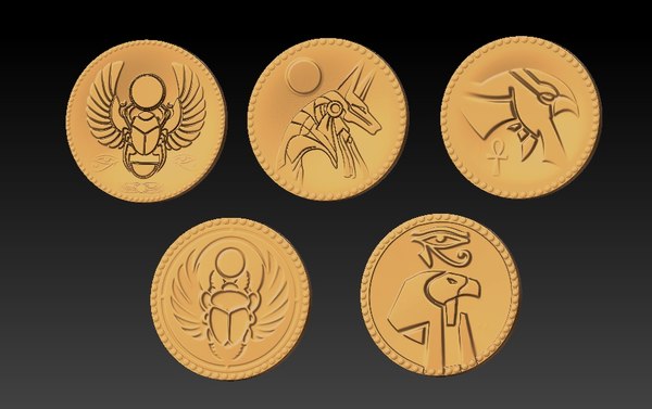 modelo 3d Monedas de oro egipcias - TurboSquid 1385206
