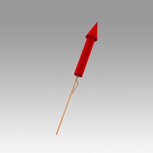 3D firework rocket