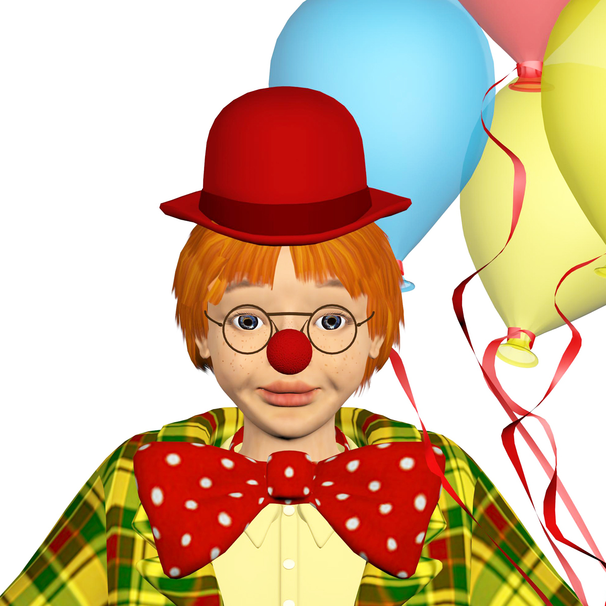 3d model clown