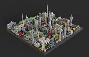3D city lego model