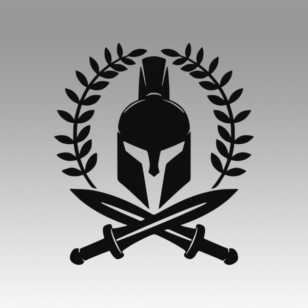spartan sparta logo 3d model
