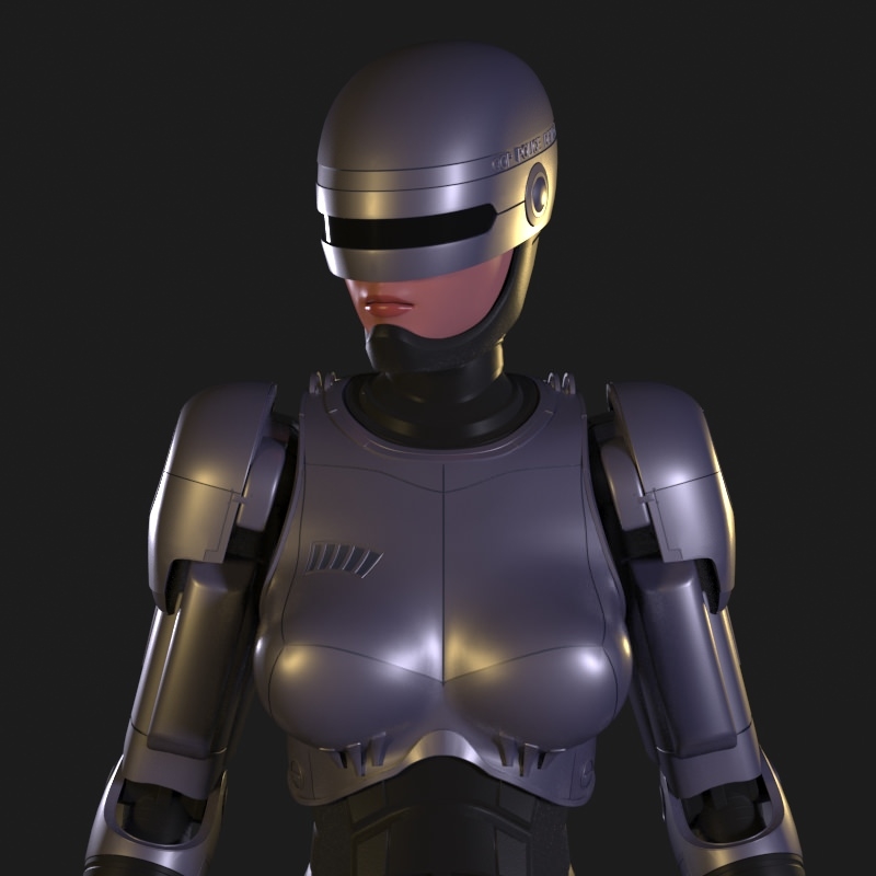 3D Model Robocop Woman - TurboSquid 1385210