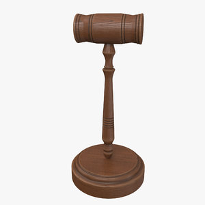 3D judge gavel