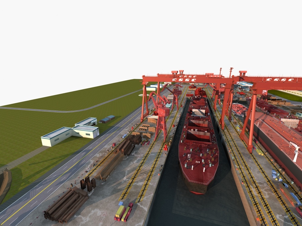 Ship shipyard 3D model - TurboSquid 1385639