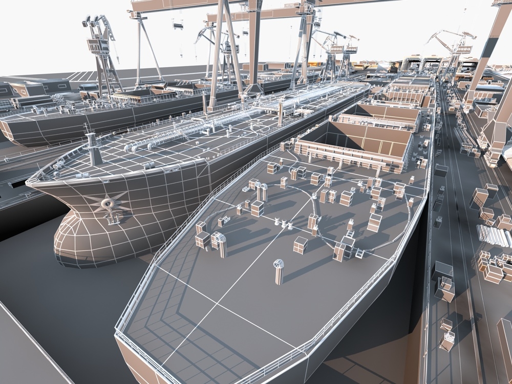 Ship shipyard 3D model - TurboSquid 1385639