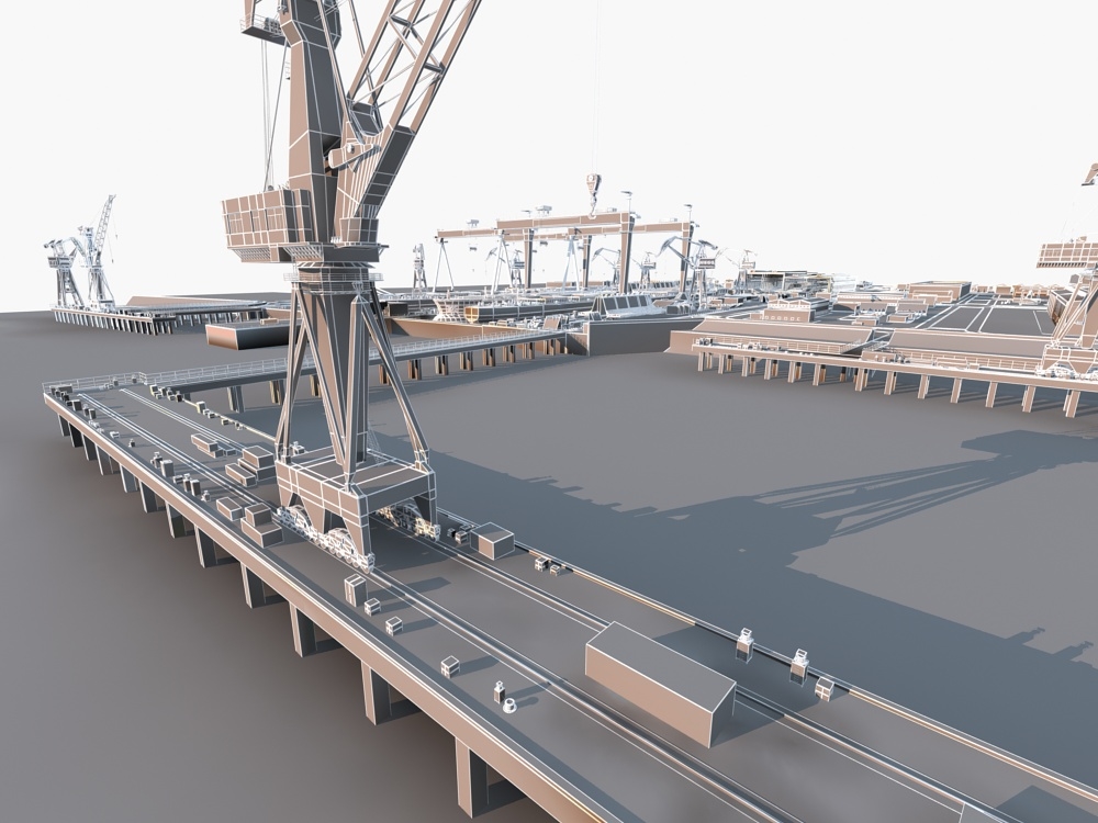 Ship shipyard 3D model - TurboSquid 1385639