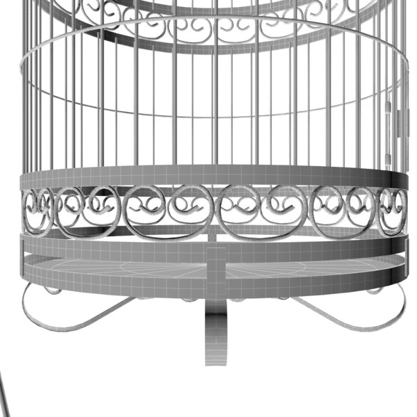 Vintage bird cage stand 3D model TurboSquid 1385674