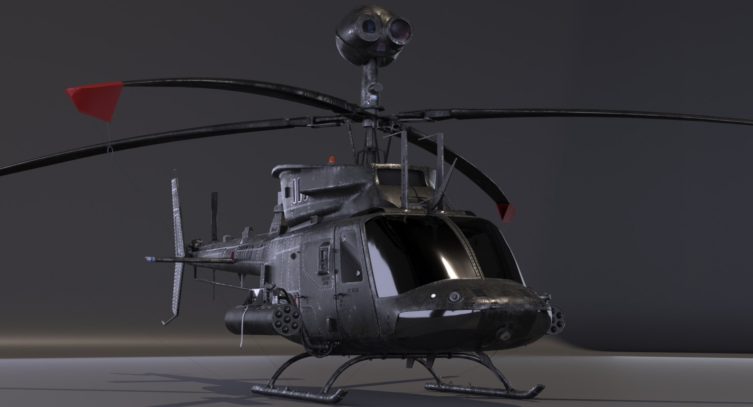 3D bell oh-58d kiowa helicopter model - TurboSquid 1385753