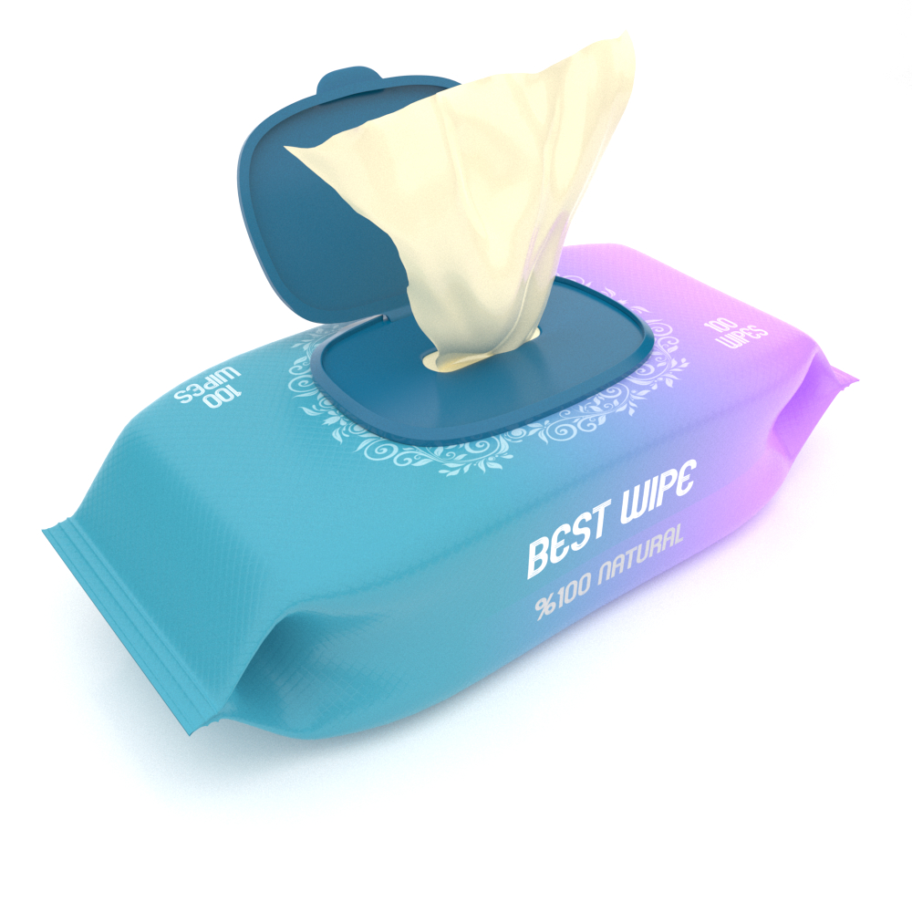 Wet wipe model TurboSquid 1385817