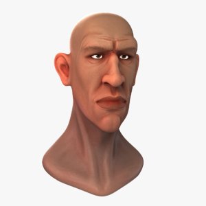 3D male head model