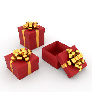 3D model set sample gift boxes