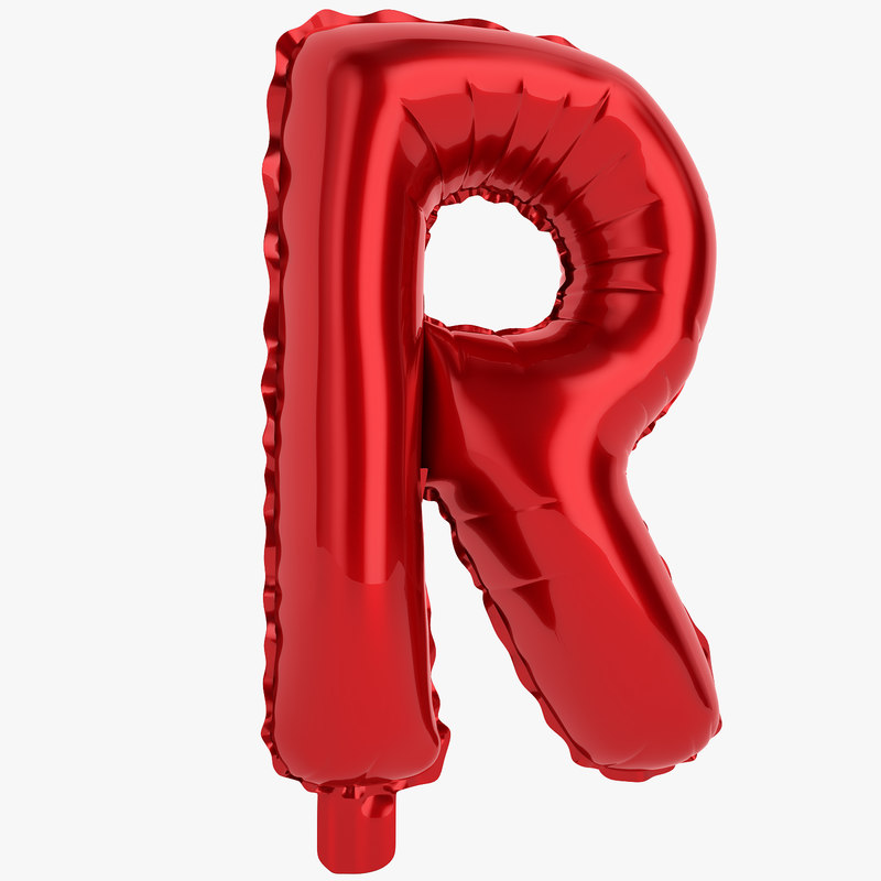 Balloon letter r model - TurboSquid 1386313