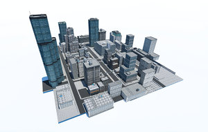 3D urban city