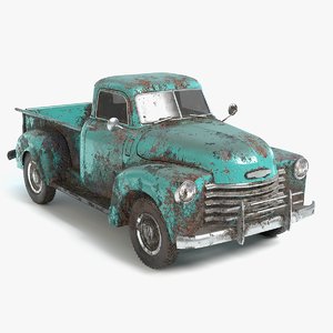 3D old abandoned truck model