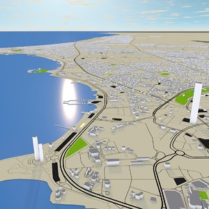 3D kuwait streets mapping model