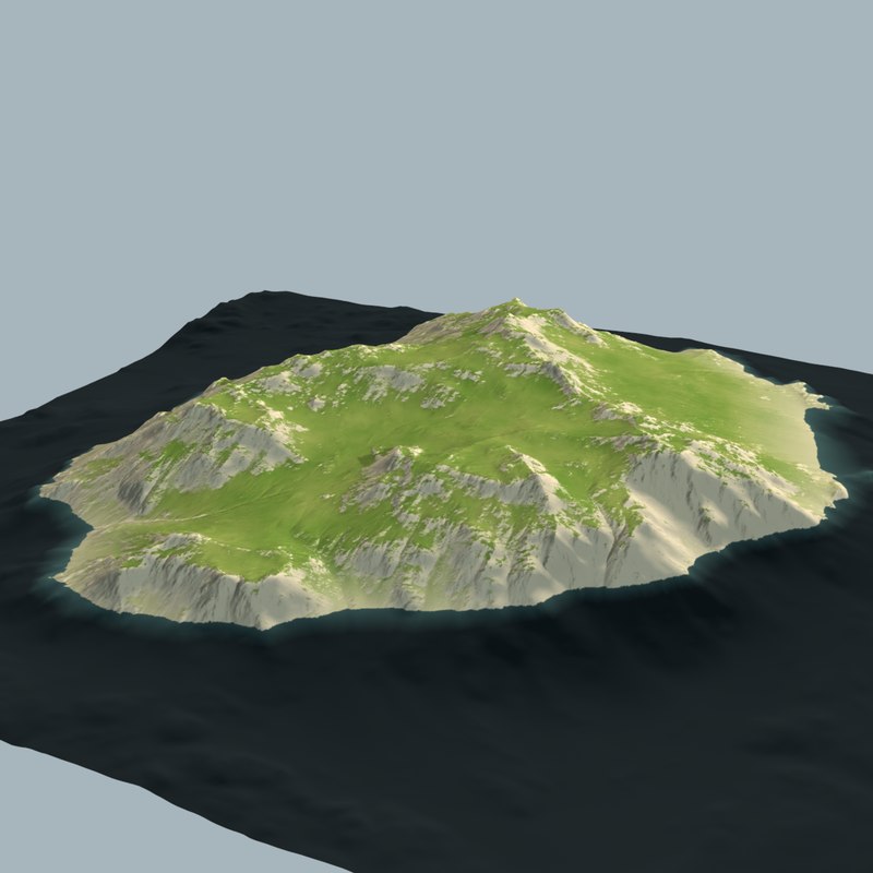 Island terrain 3D model - TurboSquid 1386388