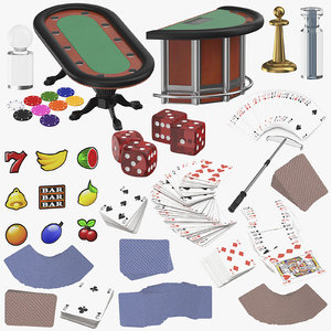 casino games playing 3D model