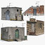 roof buildings set 3D model