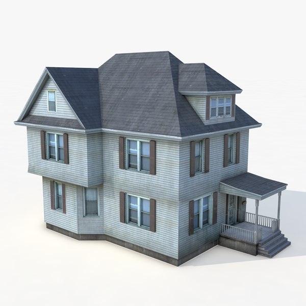 二階建ての家3dモデル Turbosquid