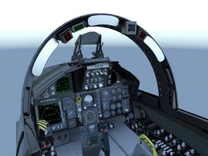 3D f-15c cockpit model