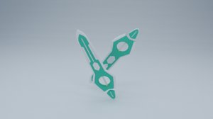 dual dagger circlet princess 3D model