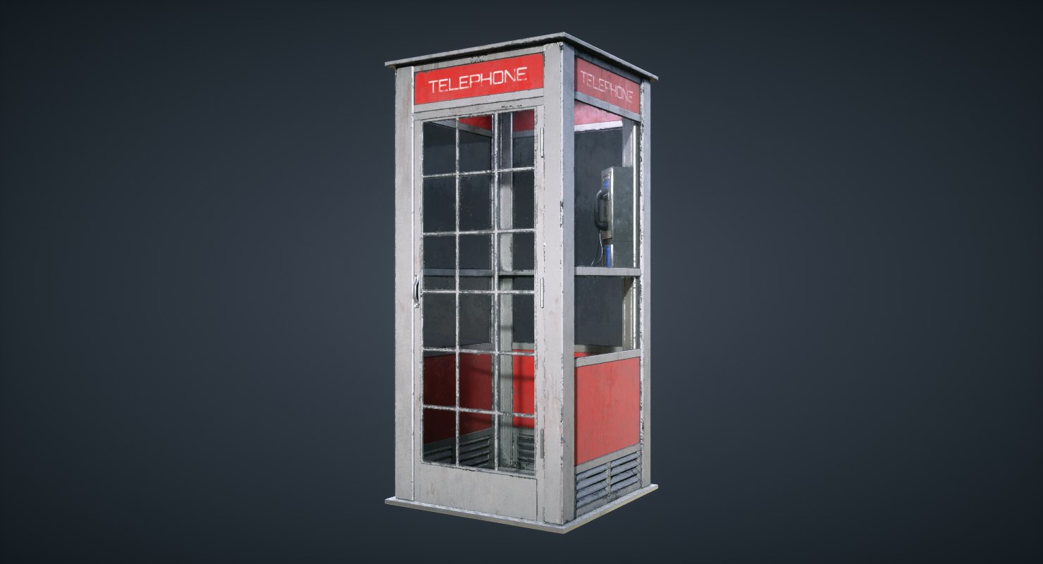 电话亭3d模型