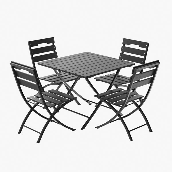 3d Realistic Chair Table Outdoor Turbosquid