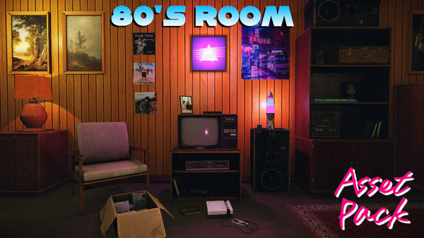 80s Living Room 3d Model Turbosquid 1360655