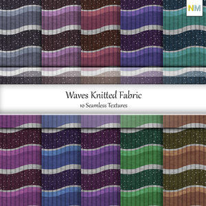 Waves Knitted Fabric 10 Seamless Fabric Textures