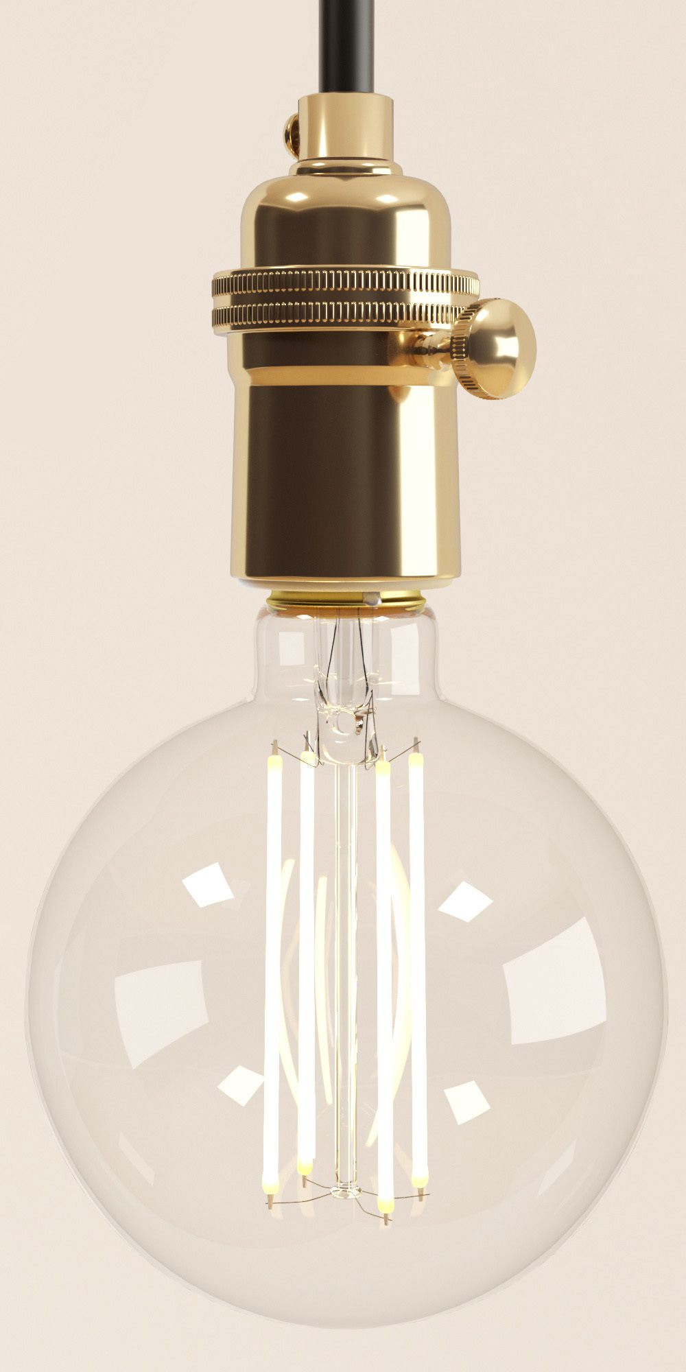 Dekorative Edison Led Bulb Globe 3d Modell 1