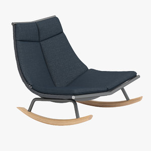 3D roda laze lounge chair model