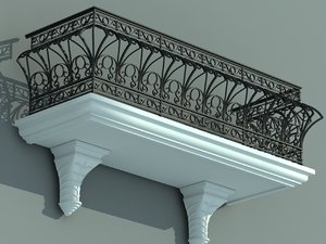 architectural balcony 3d model