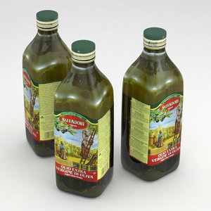 3D model olive vergine olio
