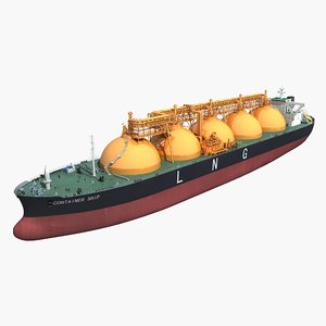 3D lng carrier ship model