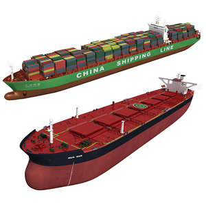 3D model cargo ships
