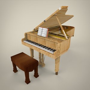 3D piano model