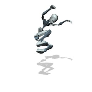 Fighter flying kick attack
