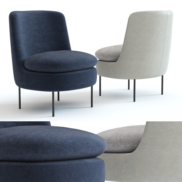 west elm modern curved slipper chair