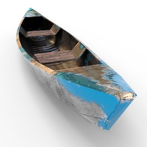 beaten canoe 3D model