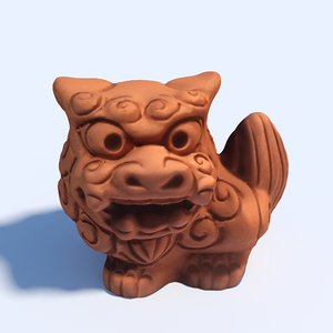 3D shisa - okinawan lion
