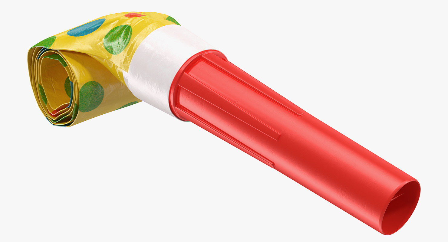 3d модель свистка. Party Whistle. Fry Party Whistle.