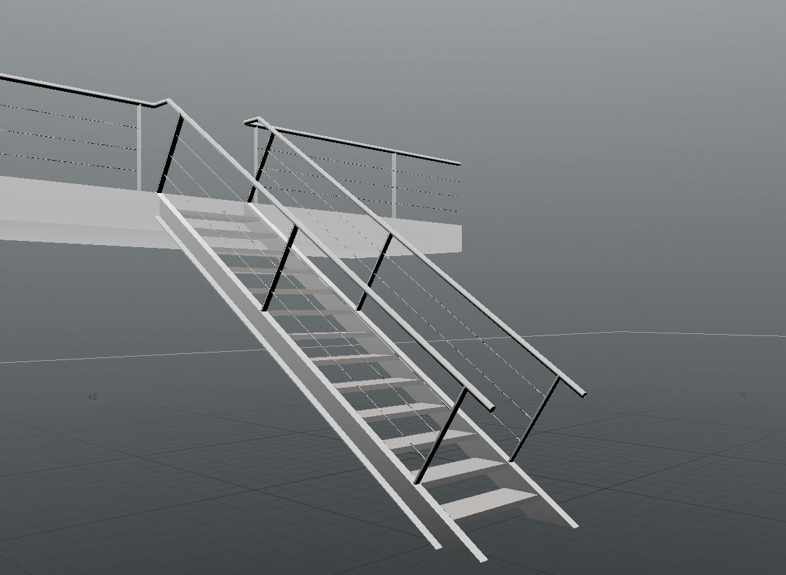 Metal stair staircase 3D model - TurboSquid 1388210