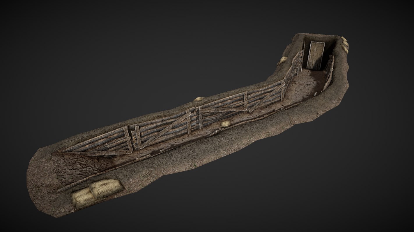 3D model trench wwii TurboSquid 1388369