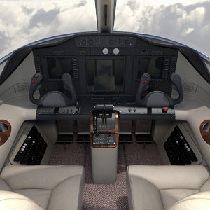 3D model cessna mustang jet cockpit