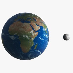 earth moon 3D model
