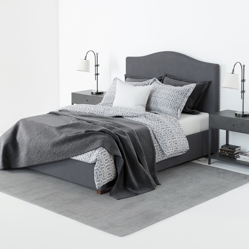 Pottery Barn Cama Raleigh Modelo 3D TurboSquid 1388786