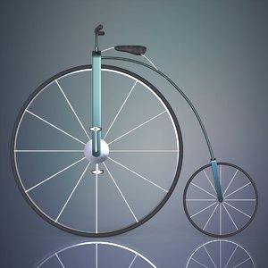 3D penny farthing bicycle
