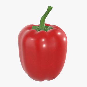 3D model pepper red bell