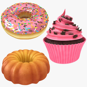 3D cake cupcake pink