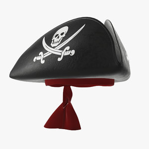 3D model hat pirate skull